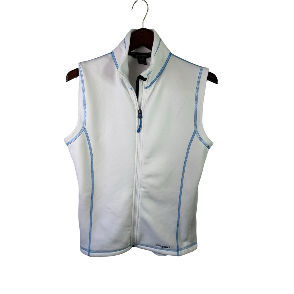 Marmot Fleece Vest Women's L White Polartec Full Zip‎